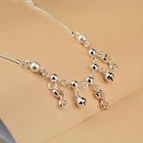 Silver Cat Bell Anklet Women's 925 Sterling Silver Summer Beach Jewelry