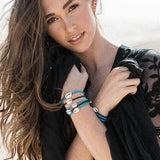 Silver-Gold Cowrie Shell Bracelet Beach Bohemian Bangle