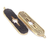 Silver Plated Star Cutout Pendants Micro Pave CZ Hollow Stars Necklaces