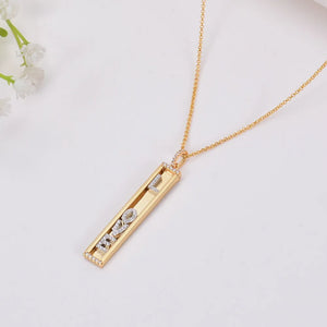 Sliding letter necklace Women Name Charms Necklace Personality Pendant