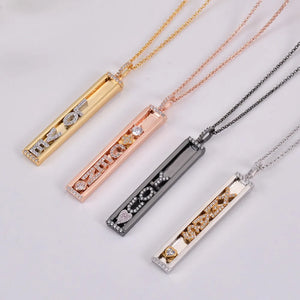 Sliding letter necklace Women Name Charms Necklace Personality Pendant