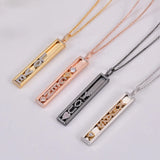 Sliding letter necklace Women Name Charms Necklace Personality Pendant