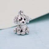 Spring Dog Dangle Charm 925 Sterling Silver Charms for DIY Bracelets