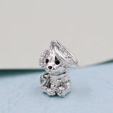 Spring Dog Dangle Charm 925 Sterling Silver Charms for DIY Bracelets