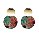Spring Vintage Flower Round Clip Earrings for Women