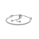 Sterling Silver Heart Lock Bracelet for Women
