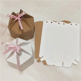 10pcs Hexagonal Carton Wedding Candy Box Jewelry Accessories 9.5*6.8cm