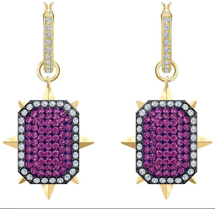 Exaggerated Geometry Rose Ladies Earrings