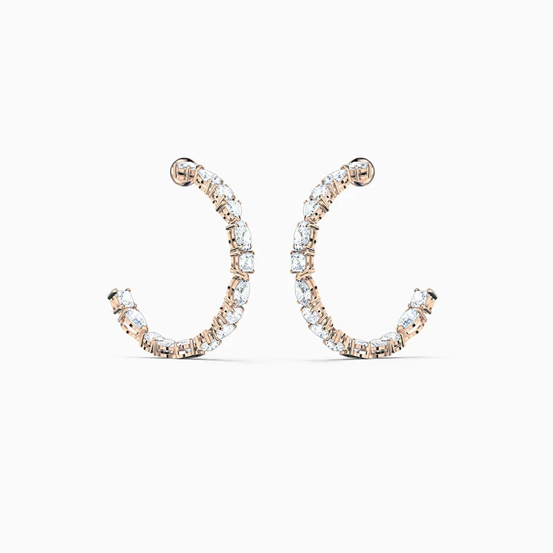Exaggerated Geometry Rose Ladies Earrings