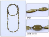 Fashion Shell Soap Stone Necklace For Girl