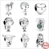 Teenager Boy Love Heart Girl Coffee Cup Charm Bead