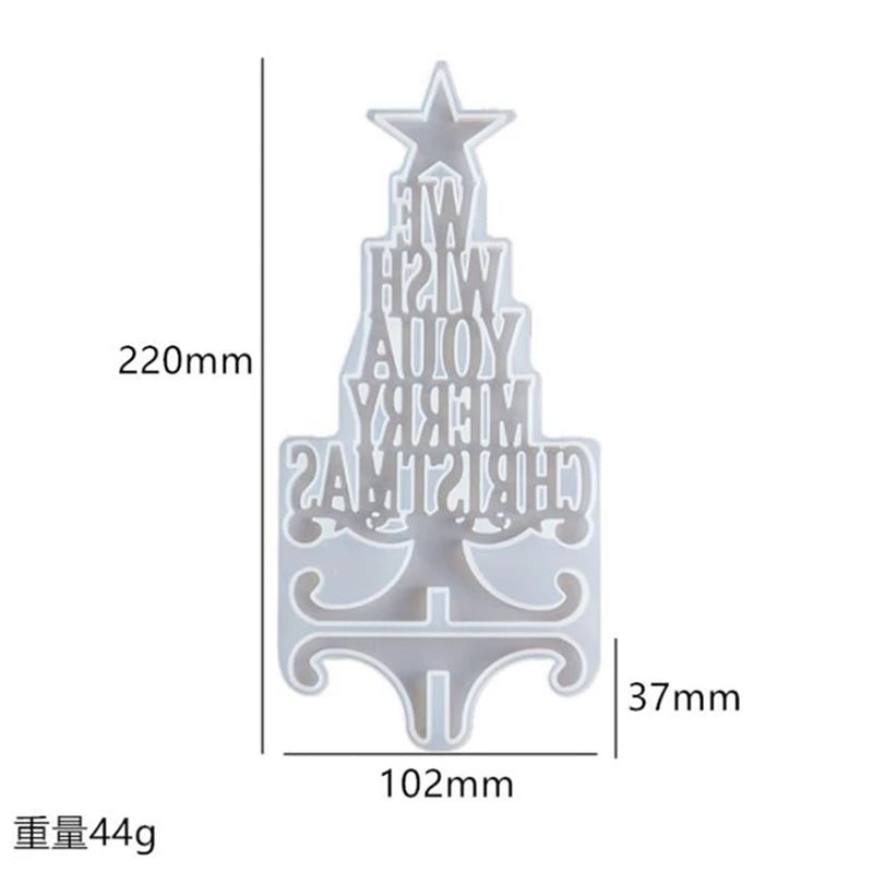 Transparent Silicone Mold Resin Decorative Craft DIY Christmas tree coaster Mold
