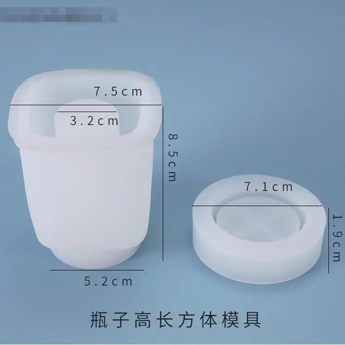 Silicone Mould Dried Flower Resin Craft DIY Storage bottle Mold
