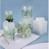 Silicone Mould Dried Flower Resin Craft DIY Storage bottle Mold