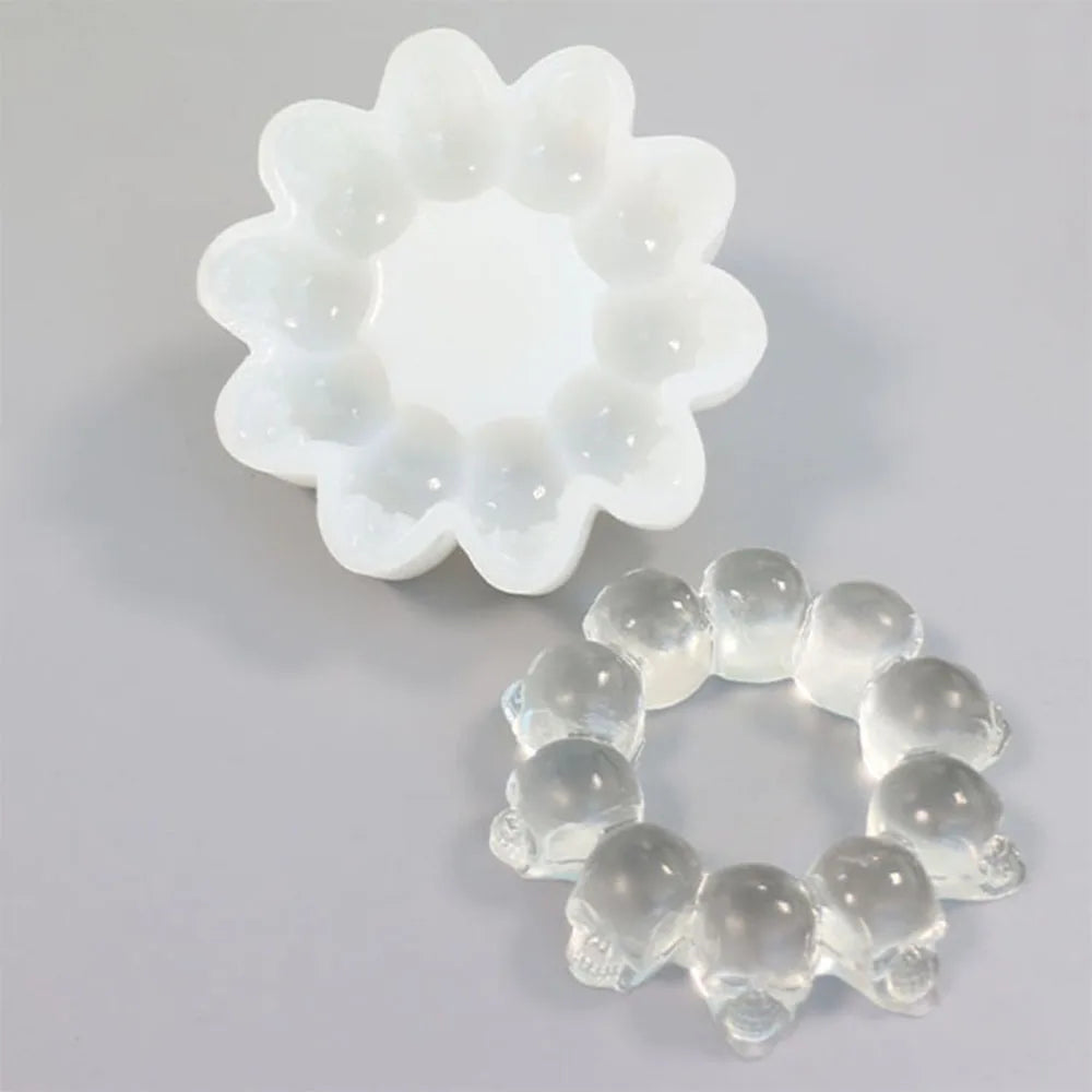 Silicone Mould Dried Flower Skull Type Resin Craft DIY