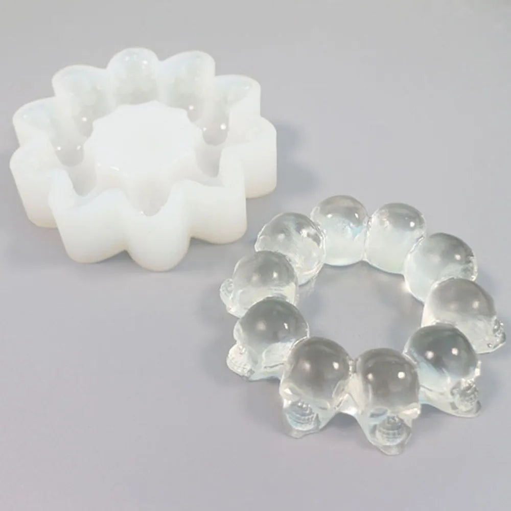 Silicone Mould Dried Flower Skull Type Resin Craft DIY