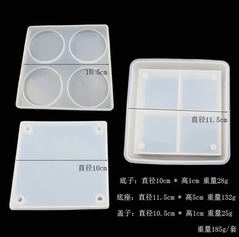 Silicone Resin Storage Box Mold DIY Craft