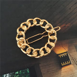 Geometric Pearl Clear Stone Hair Clip for Women