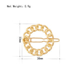 Geometric Pearl Clear Stone Hair Clip for Women