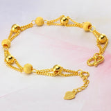 Punk Chain Women Bracelet 14k Real Jewelry Gift
