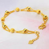 Punk Chain Women Bracelet 14k Real Jewelry Gift