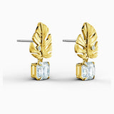 Tropical Leaf Shape Plant Element Pierced Earrings Romantic Birthday Gift