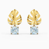 Tropical Leaf Shape Plant Element Pierced Earrings Romantic Birthday Gift