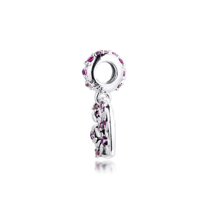 925 Sterling Silver Family Tree Heart Bracelet Bangle