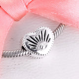 925 Silver All-seeing Eye & Heart Charms Bracelet Bangle for Jewelry Making