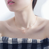Wishbone Pendants Necklace 925 Sterling Silver Lucky Guardian Statement Necklace