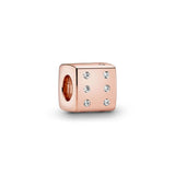 High-quality Beadwork Cutout Dice Charm Beads DIY Jewelry Gift