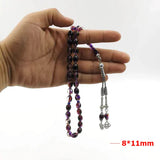 Purple Resin Muslim Bracelet 33 Prayer Beads Islamic Accessories