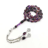 Purple Resin Muslim Bracelet 33 Prayer Beads Islamic Accessories
