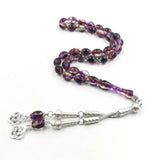 Purple Resin Muslim Bracelet 33 Prayer Beads Islamic Accessories