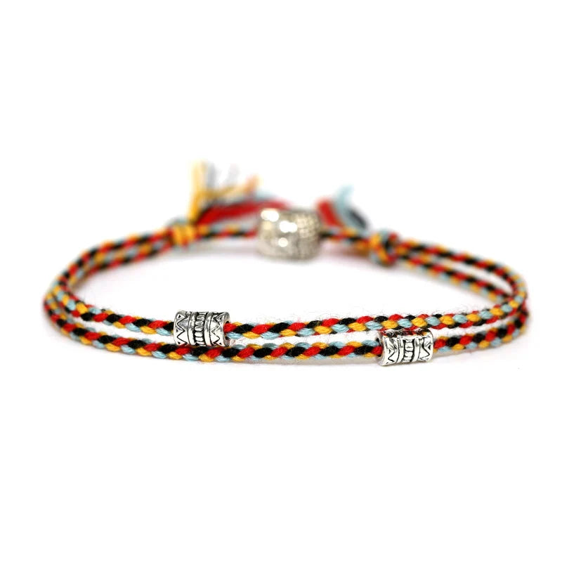 Buddhist Rope Bracelet Buddha Charm Yoga Braid Wrap