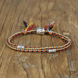Buddhist Rope Bracelet Buddha Charm Yoga Braid Wrap