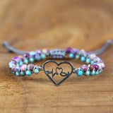 Heartbeat Charm Wrap Bracelet Boho Jewelry