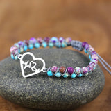Heartbeat Charm Wrap Bracelet Boho Jewelry