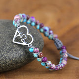 Heartbeat Charm Wrap Bracelet Boho Jewelry