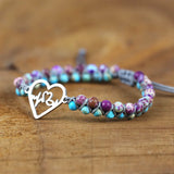 Heartbeat Charm Wrap Bracelet Boho Jewelry