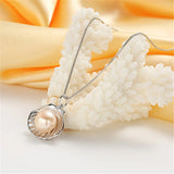 Freshwater Cultured Pearl Shell Pendant Necklace 925 Sterling Silver for Women