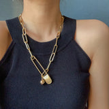 Metal Lock Women's Pendant Hip-Hop Chain Necklace