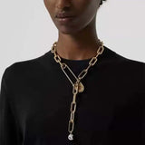 Metal Lock Women's Pendant Hip-Hop Chain Necklace