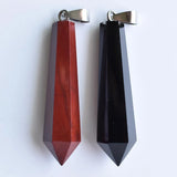 Mixed Stone Hand Pillar Pendulum Pendants 4pcs