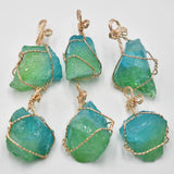 Natural Druzy Crystal Quartz Irregular Pendants for Jewelry Making