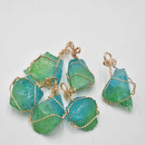 Natural Druzy Crystal Quartz Irregular Pendants for Jewelry Making