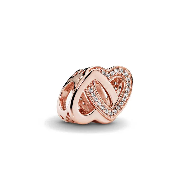 Pink Family Dangle Charm for Snake Chain Bracelet Bangle