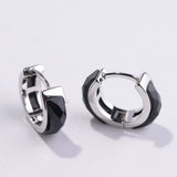 S925 Vintage Craft Woman Earrings Faceted Agate Large Version