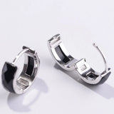 S925 Vintage Craft Woman Earrings Faceted Agate Large Version