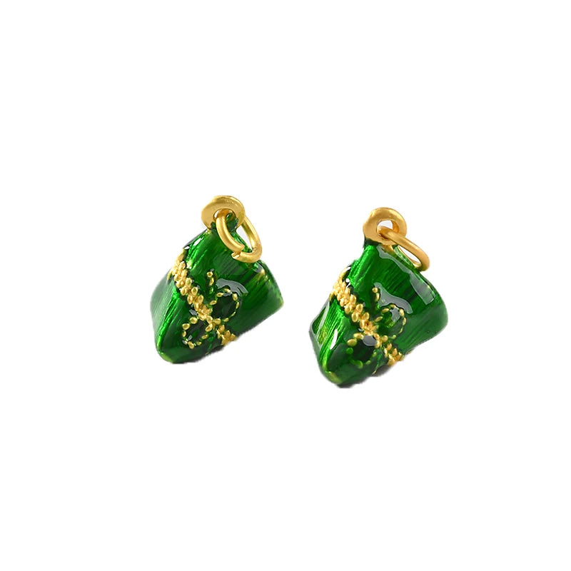 20pcs cartoon Zongzi shape floating locket charms diy earring/necklace accessory